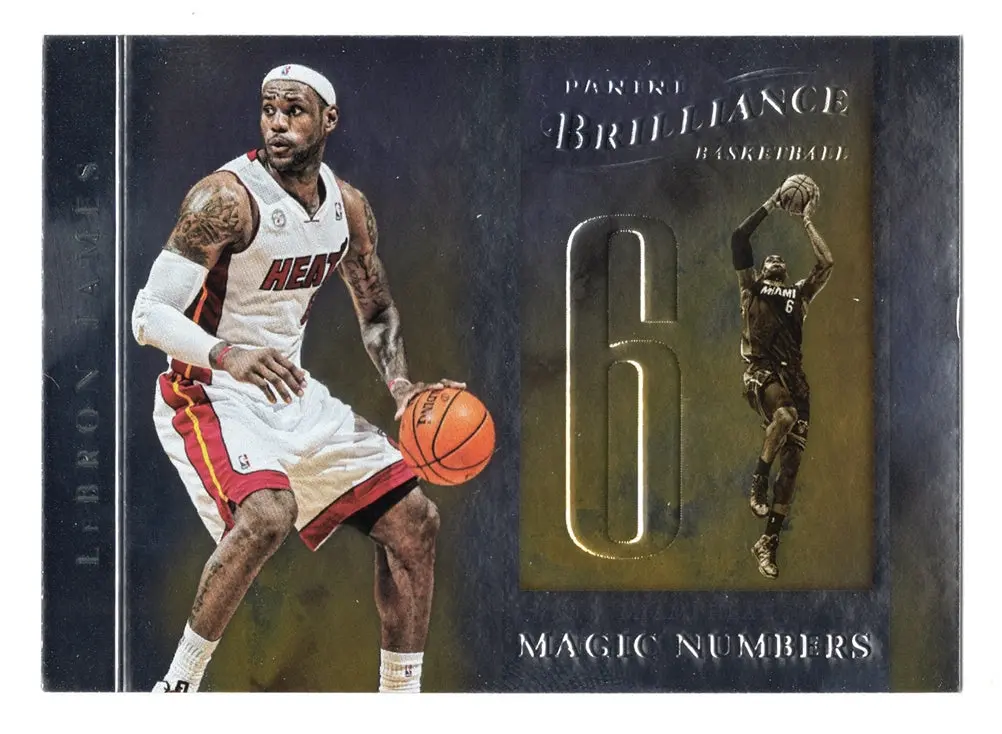 Lebron James 2012-13 Panini Brilliance Basketball Magic Numbers (#6 Miami Heat Legend) Collectible Trading Card #12 1