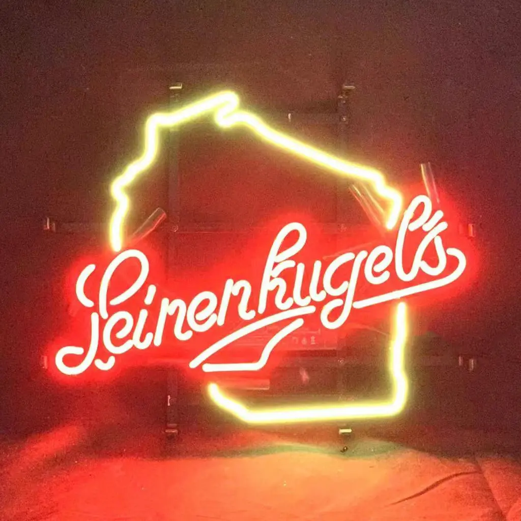 Leinenkugels Beer With Wisconsin Map Neon Signs 1