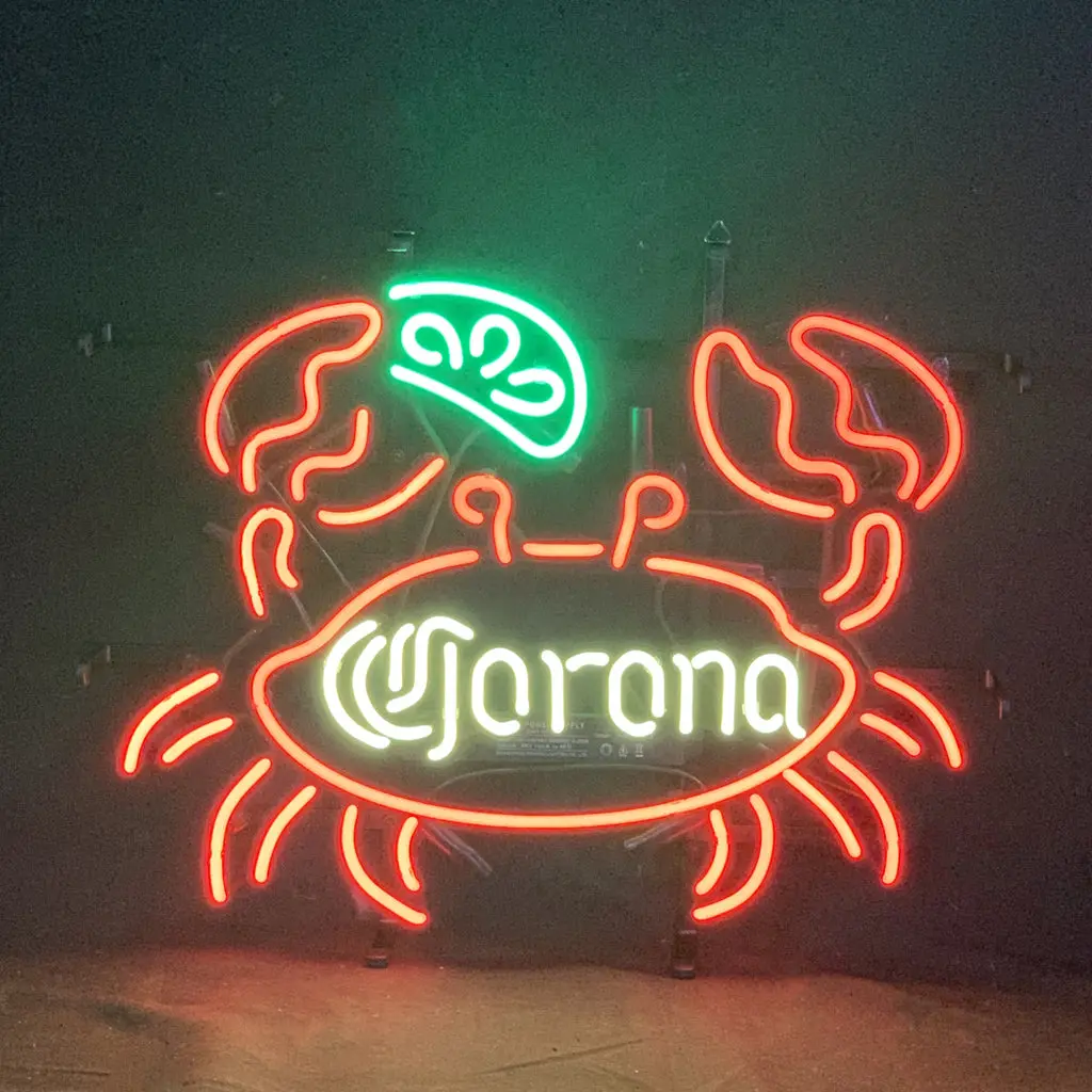 Lime Lemon Crab Corona Extra Neon Light Sign 1