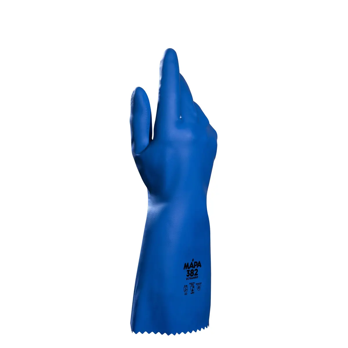 Mapa Ultraneo 382 Neoprene Chemical Resistant Gloves, Blue, Length 35.5Cm 1