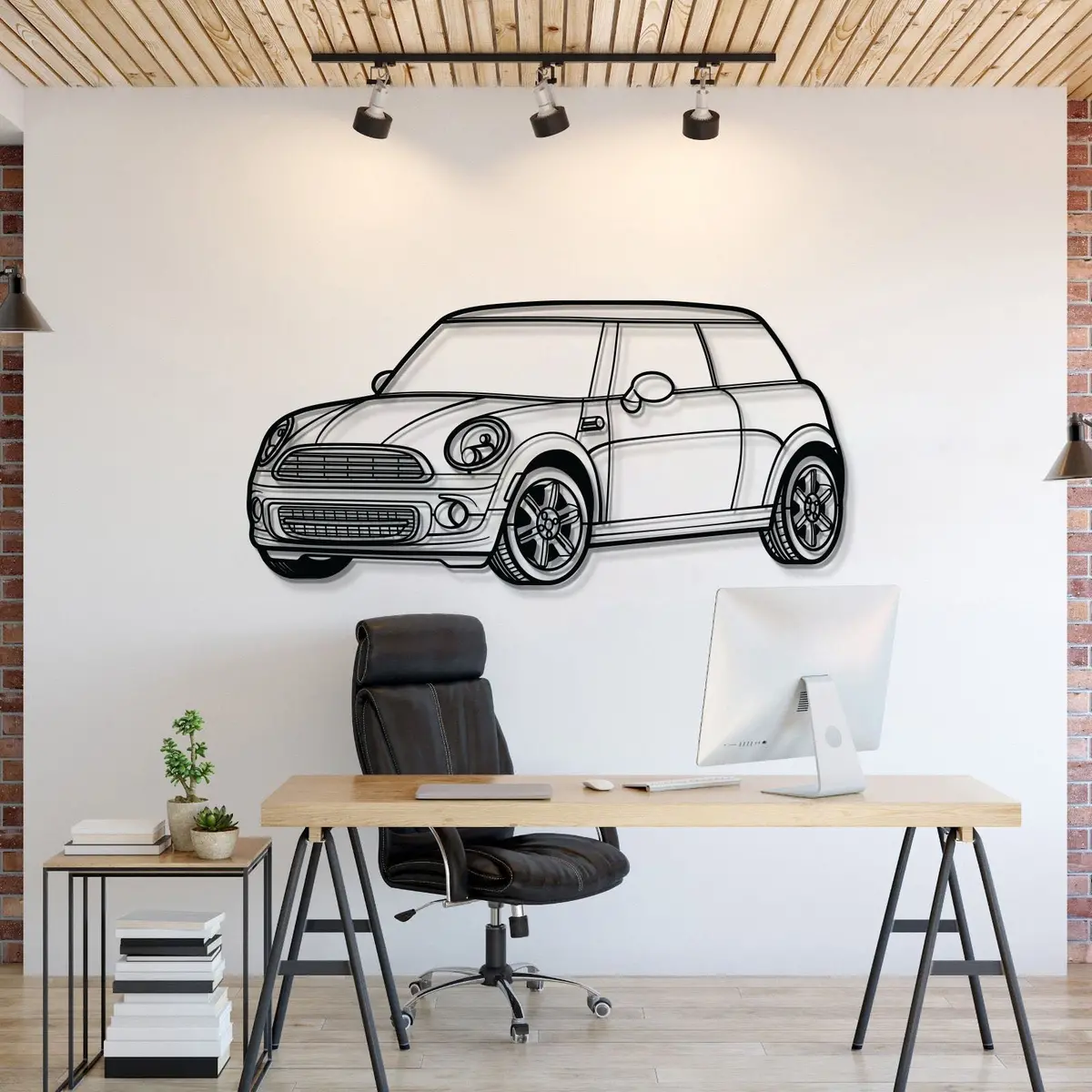 Cooper Perspective Metal Car Wall Art - Mt1130 1