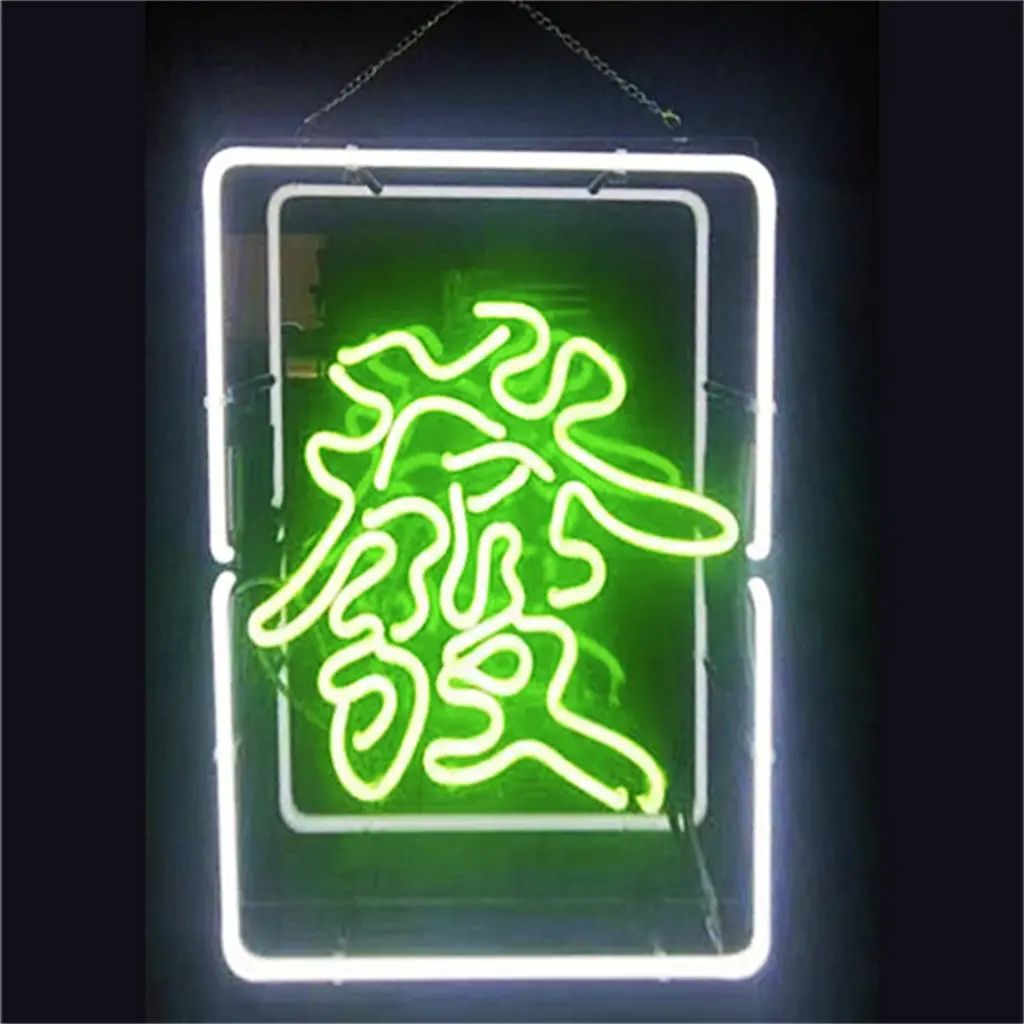 Mahjong 发 Chinese Characters Fortune Neon Signs 1