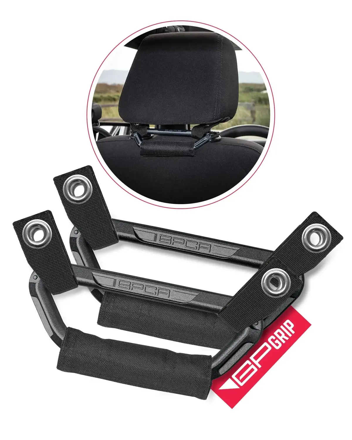 Gp Back Grip Pro — Rear Headrest Handles For All Cars & Trucks 1