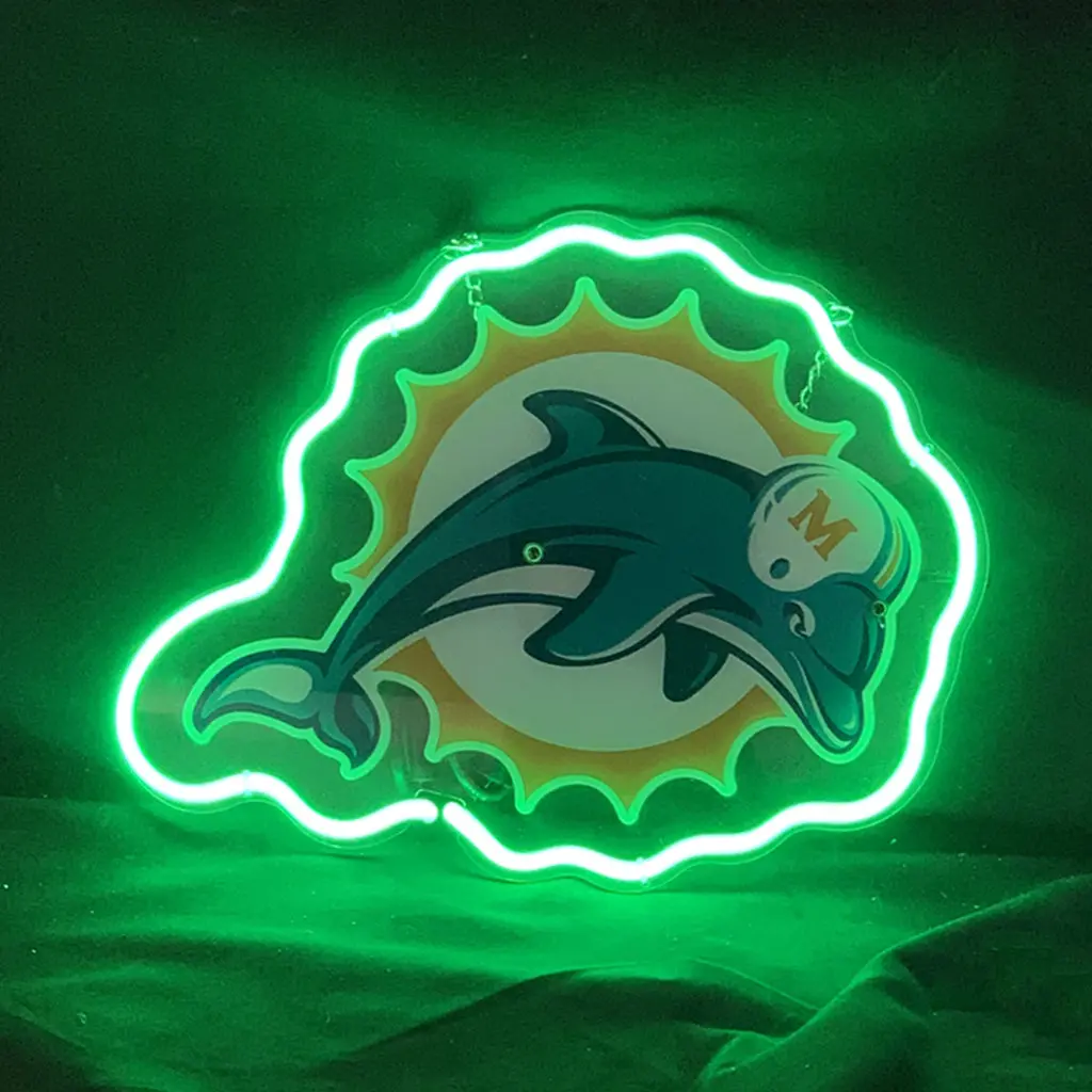 Miami Dolphins Football Logo Neon Signs Light 1