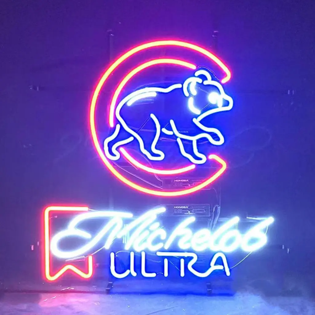 Michelob Ultra Chicago Cubs Neon Light Sign 1