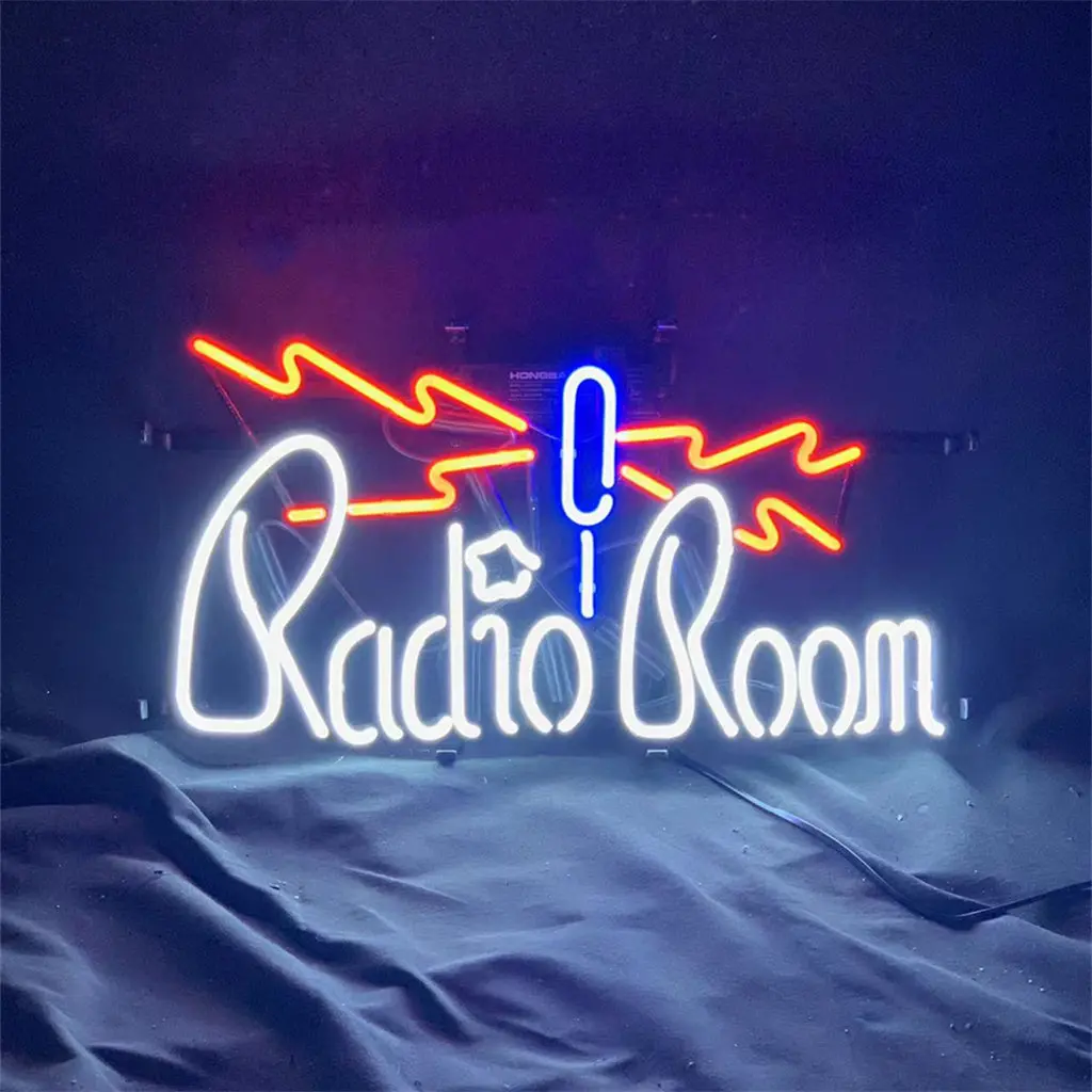 Microphone Radio Room Neon Light Sign 1