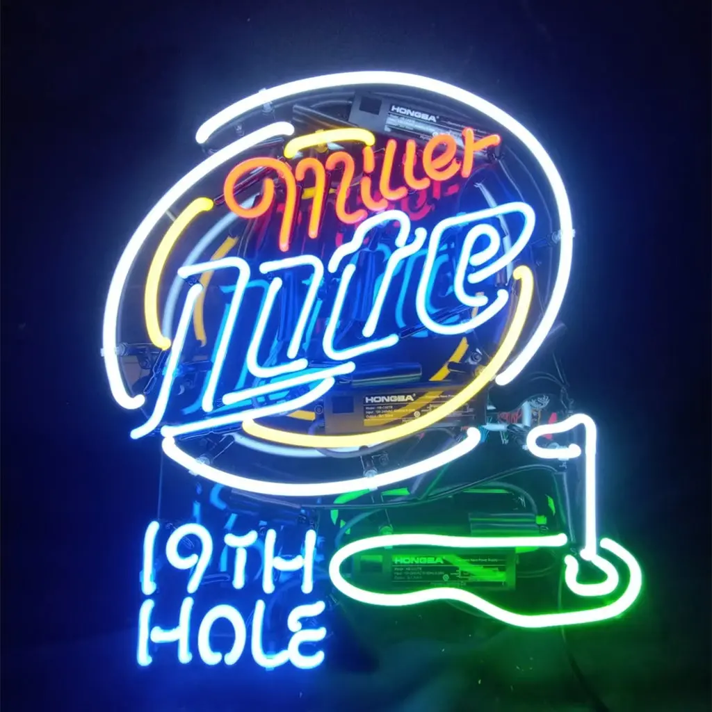 Miller Lite 19Th Hole Golf Neon Light Sign 1