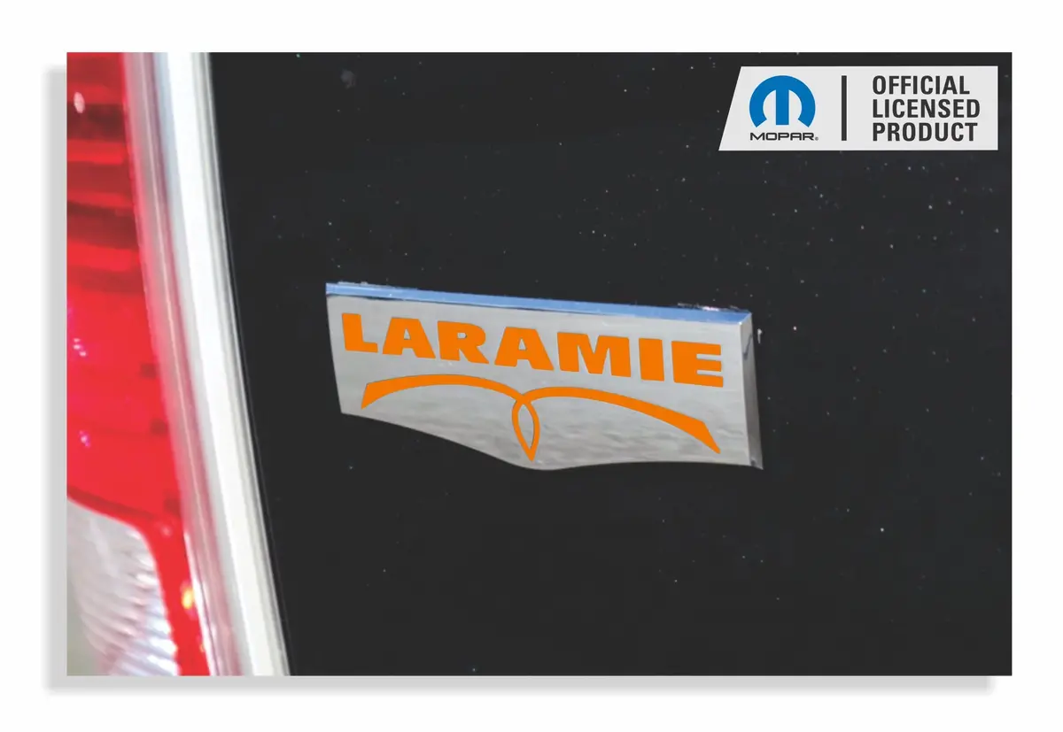Laramie Tailgate Emblem Overlay Decals   - 2009-2018 Ram Laramie 1