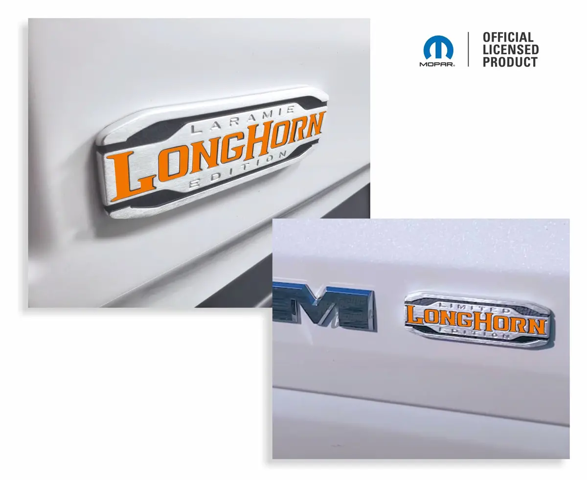 Longhorn Emblem Overlay Decal Stickers   - 2019-2026 Ram 1500 Limited Longhorn 1