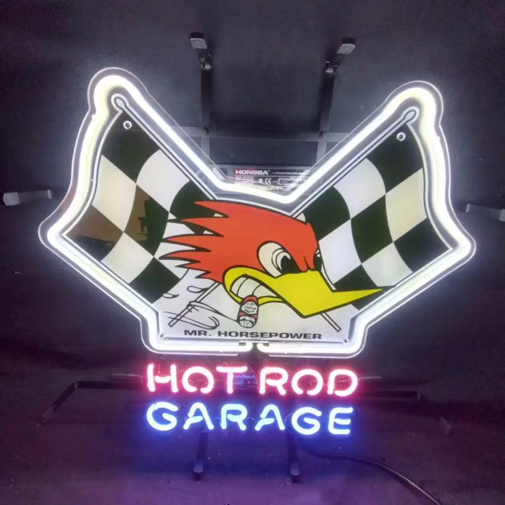 Mr Horsepower Hot Rod Garage Neon Sign 1