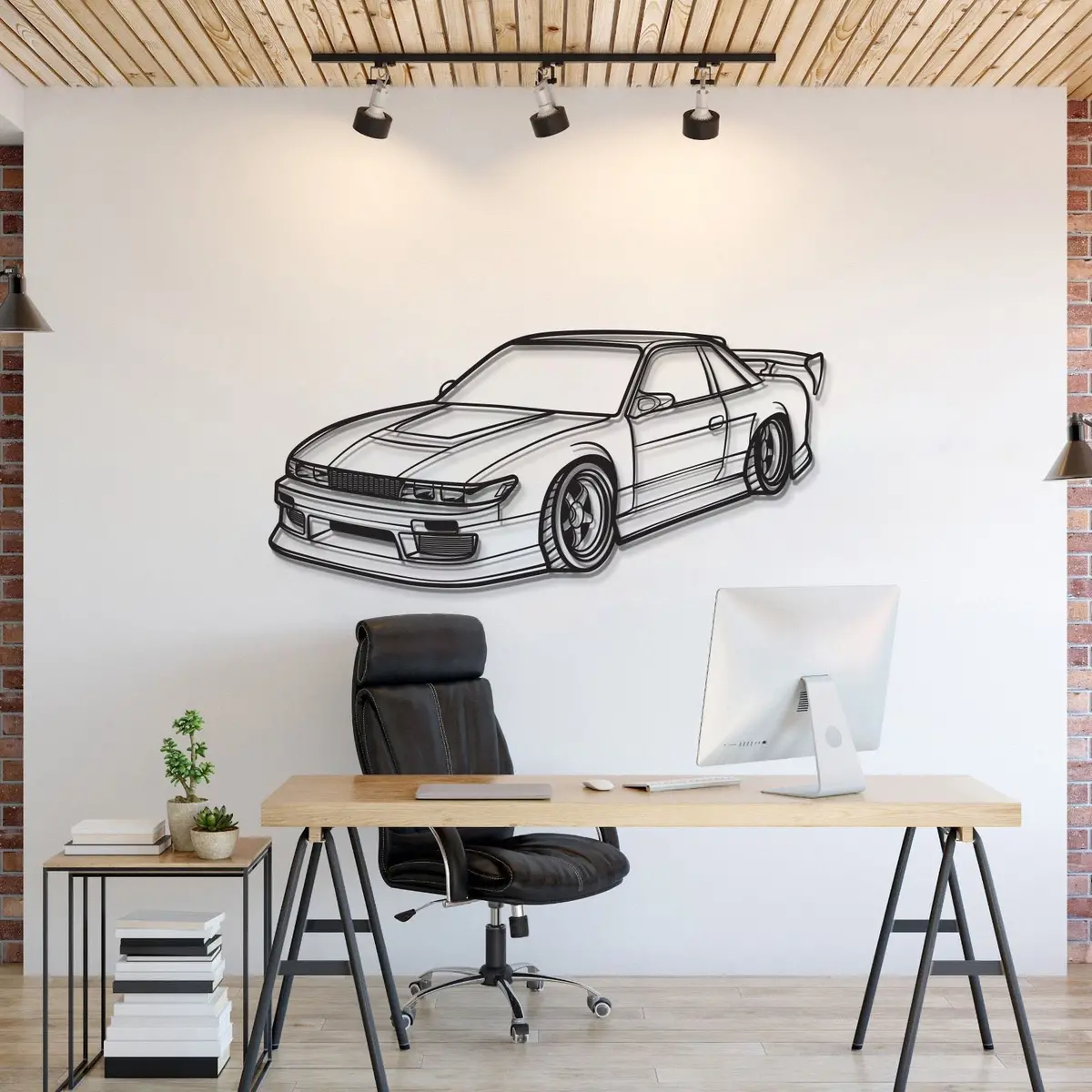 240Sx Perspective Metal Car Wall Art - Mt1132 1
