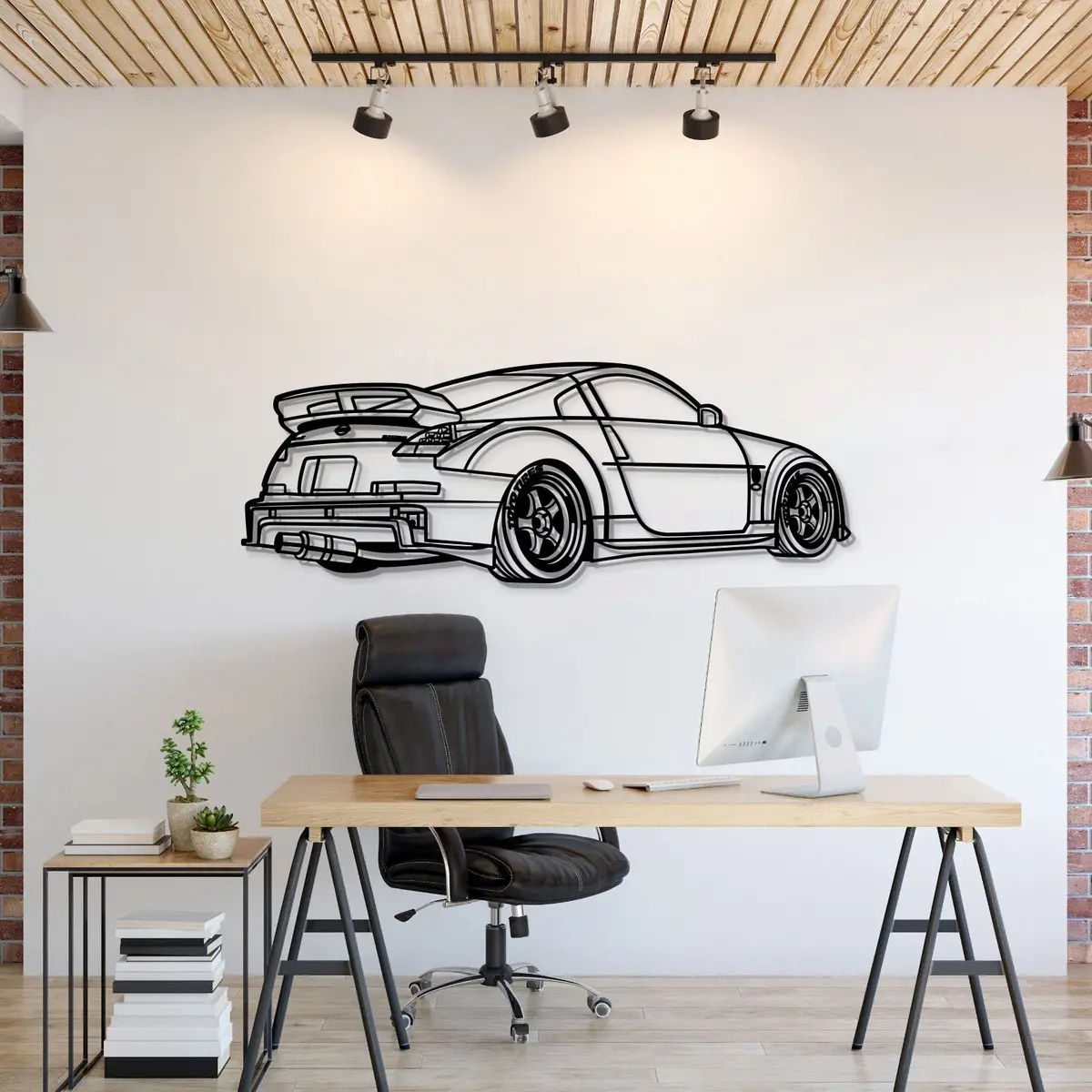 350Z  Perspective Metal Car Wall Art - Mt1178 1