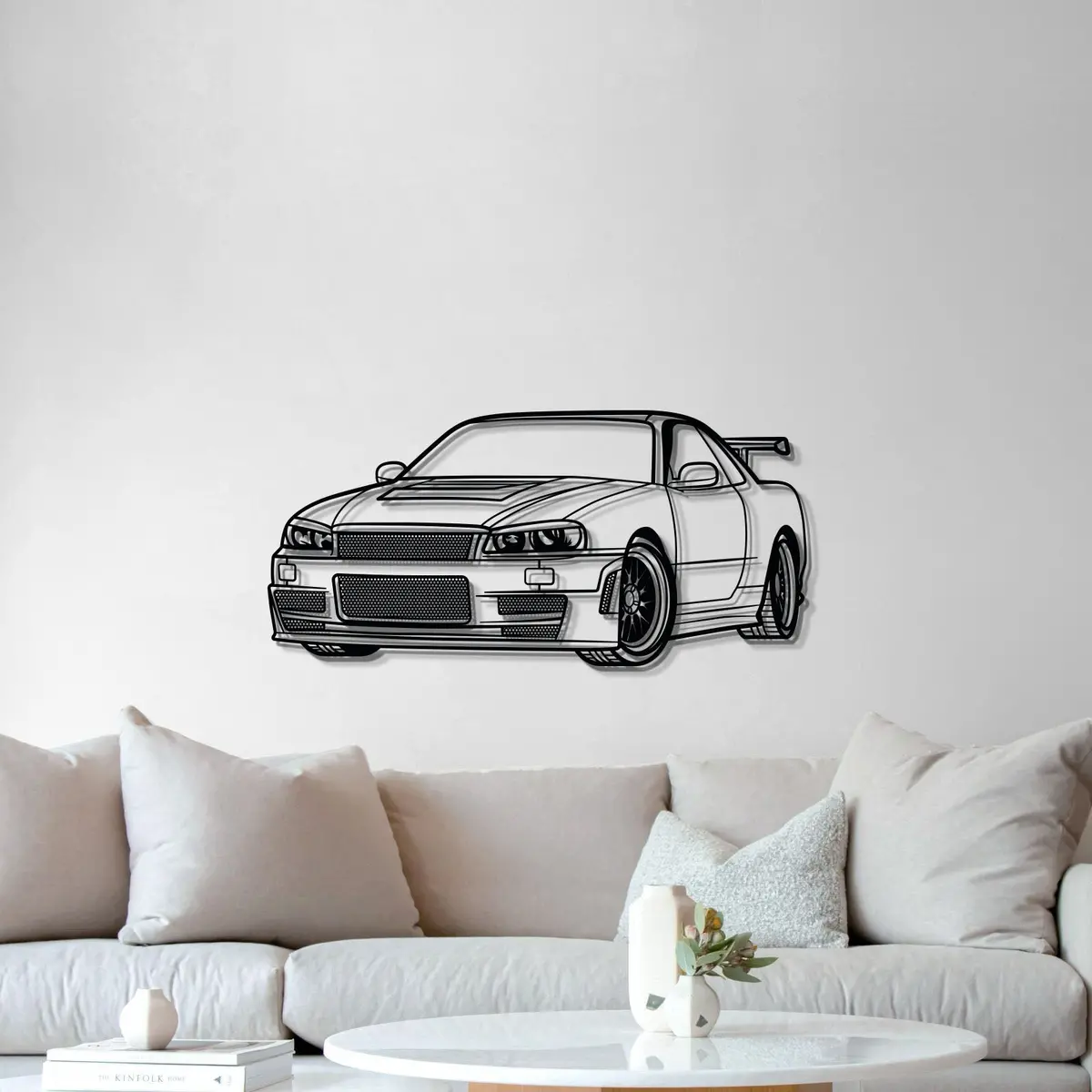Gt-R R34 Perspective Metal Car Wall Art - Mt0457 5