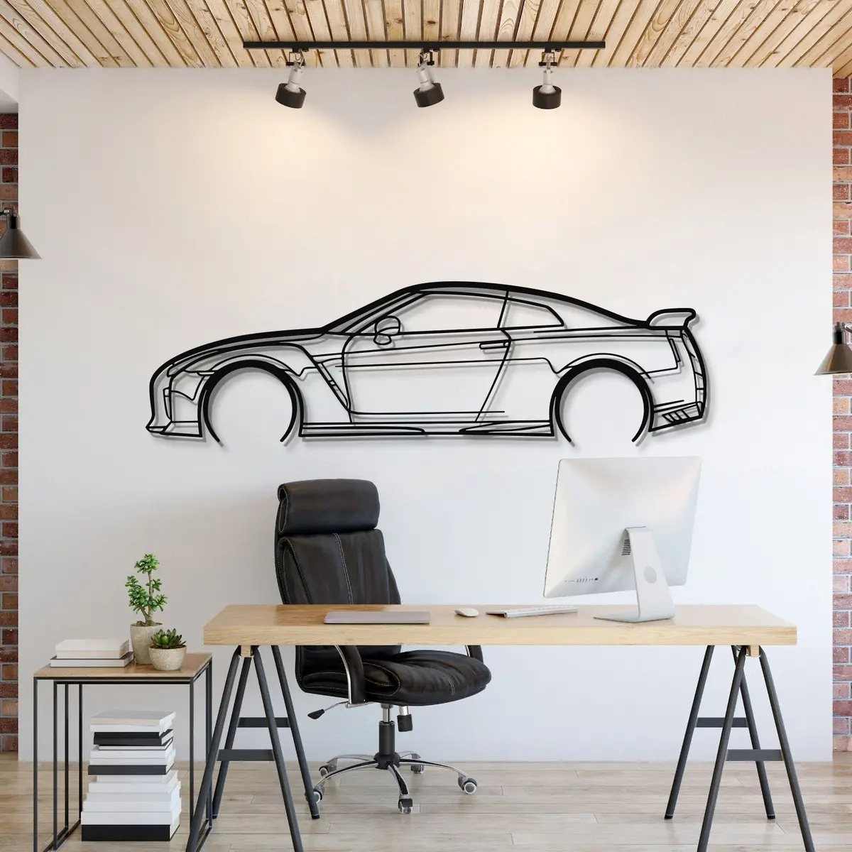Gt-R R35 Detailed Metal Car Wall Art - Mt0989 1