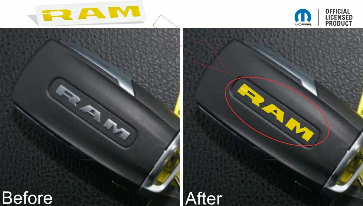 Ram Key Fob Overlay Decal - 2019-2022 Ram 1