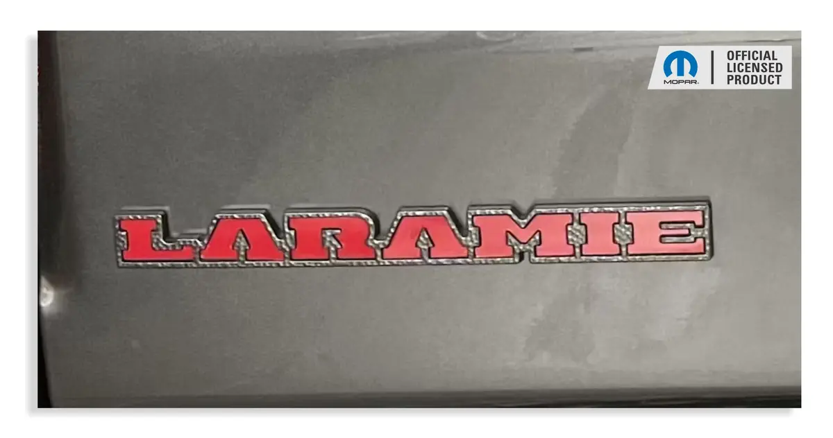 Laramie Tailgate Emblem Inlay Decal - 2019-2026 Ram Laramie 1500 1