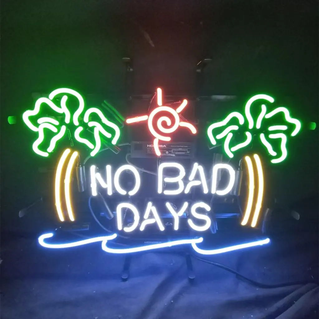 No Bad Days Sun Beach Palm Tree Neon Signs 1