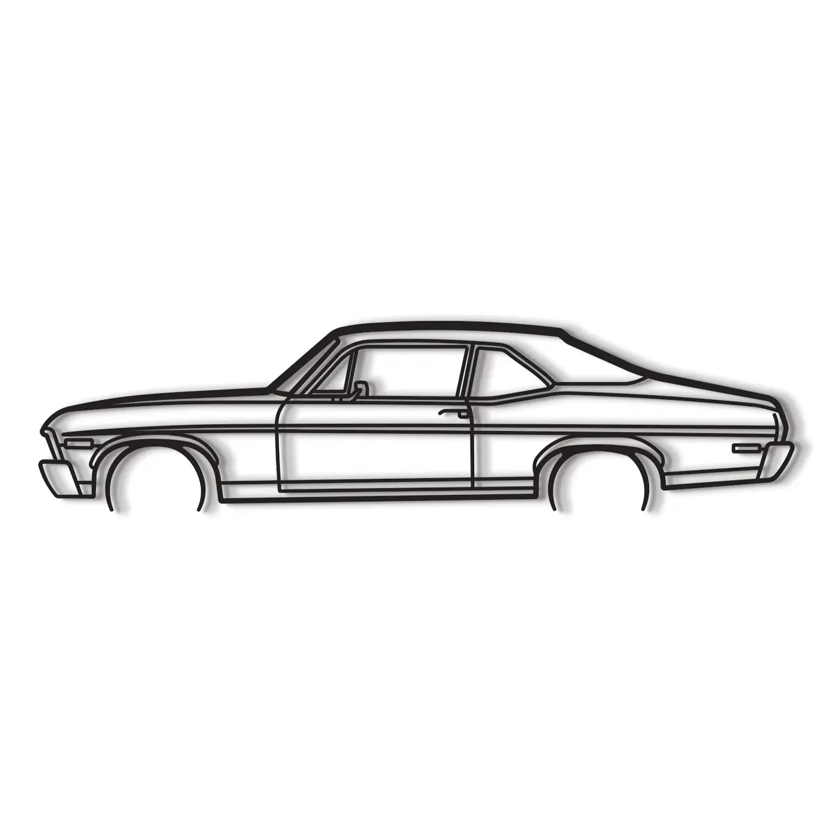 1972 Nova Metal Car Wall Art - Mt0148 8