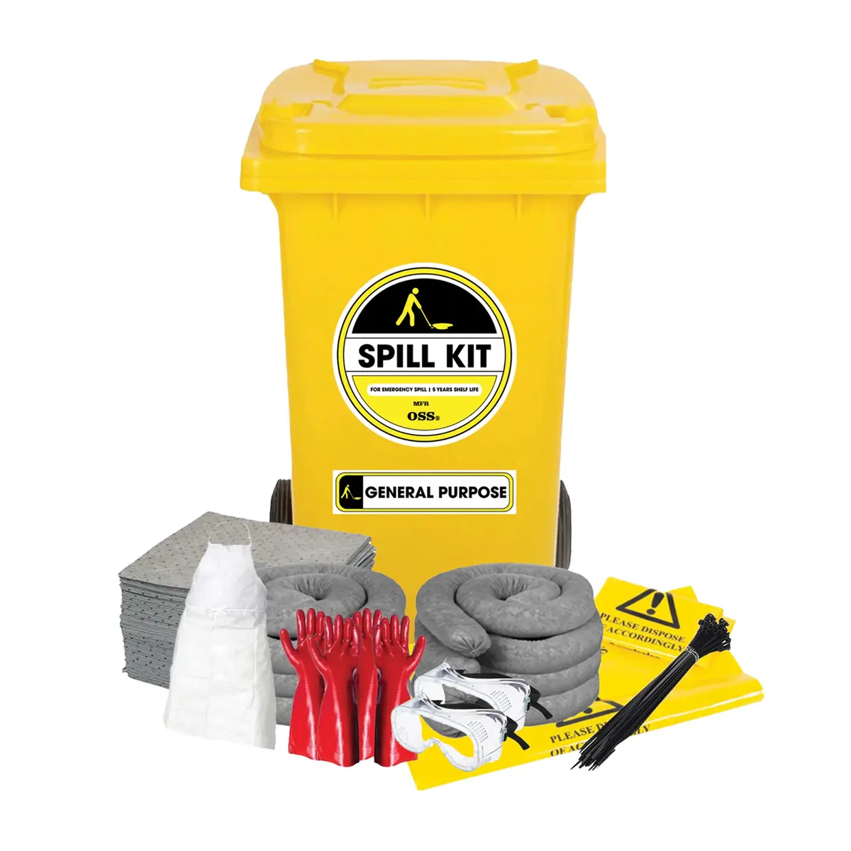 Spill Kit (General Purpose) - 120 Litres (Wheelie Bin Type) 1