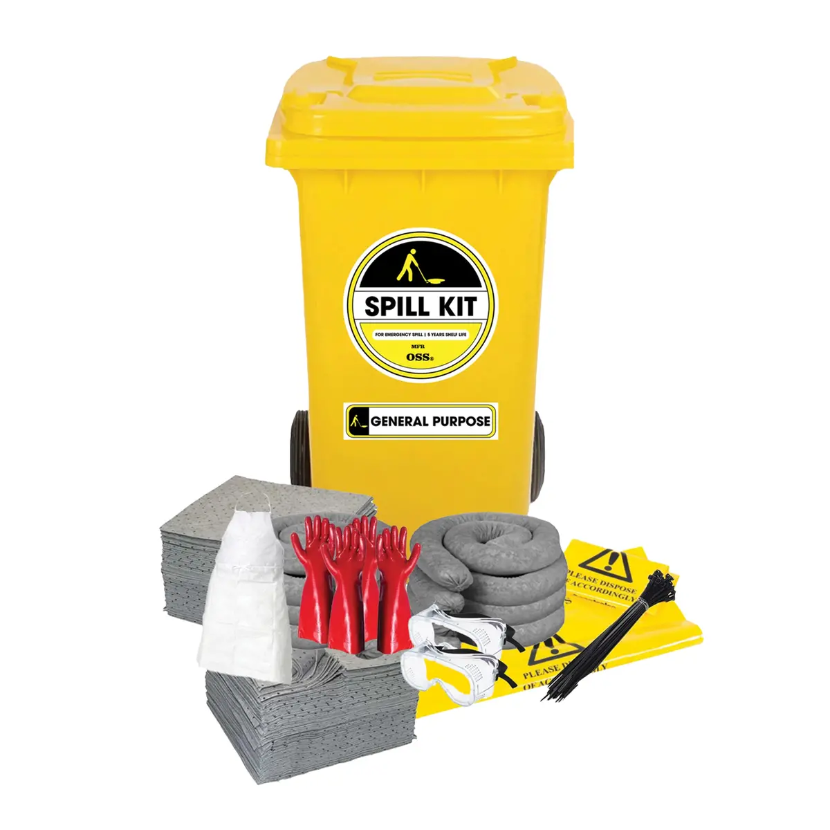 Spill Kit (General Purpose) - 240 Litres (Wheelie Bin Type) 1
