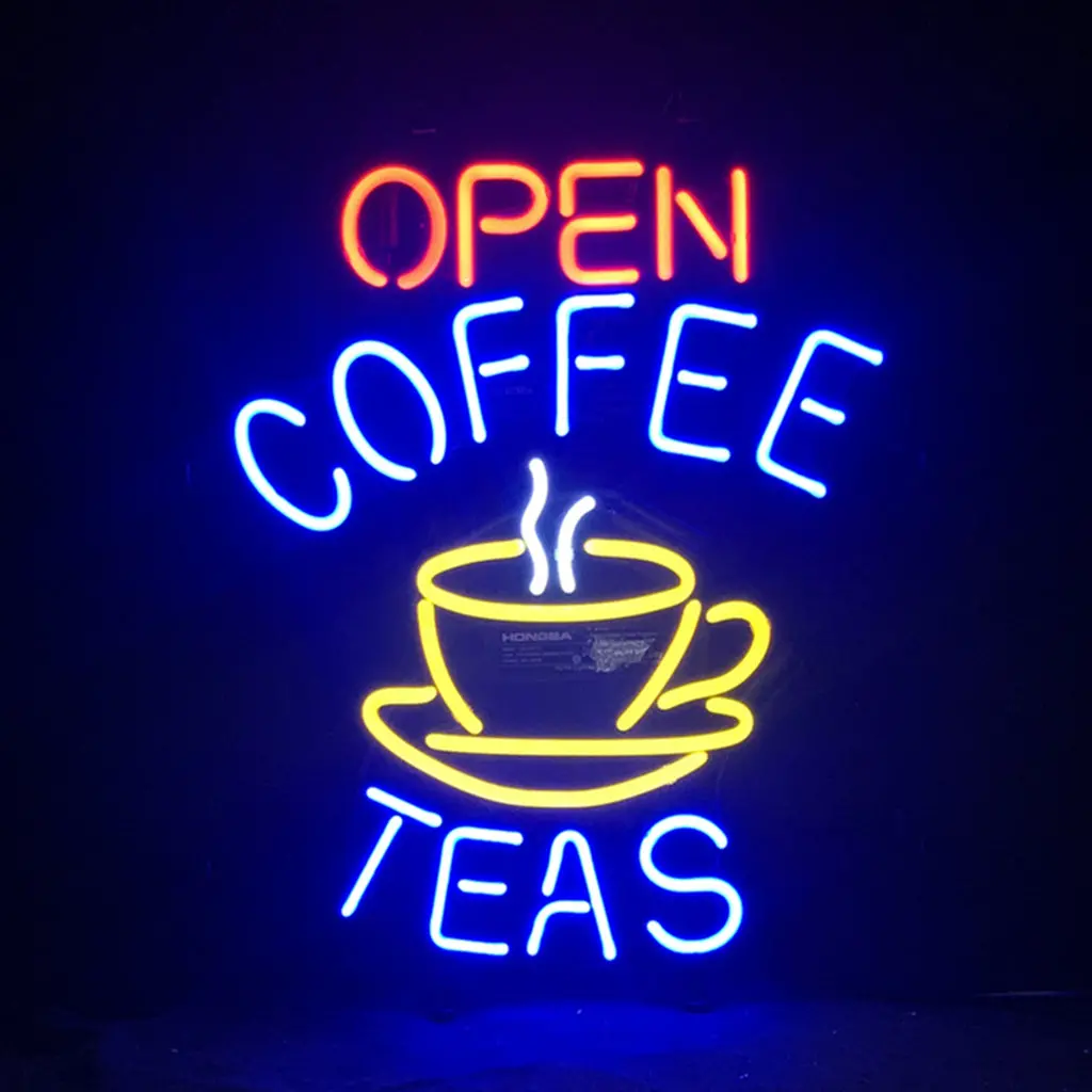 Open Coffee Teas Neon Signs 1