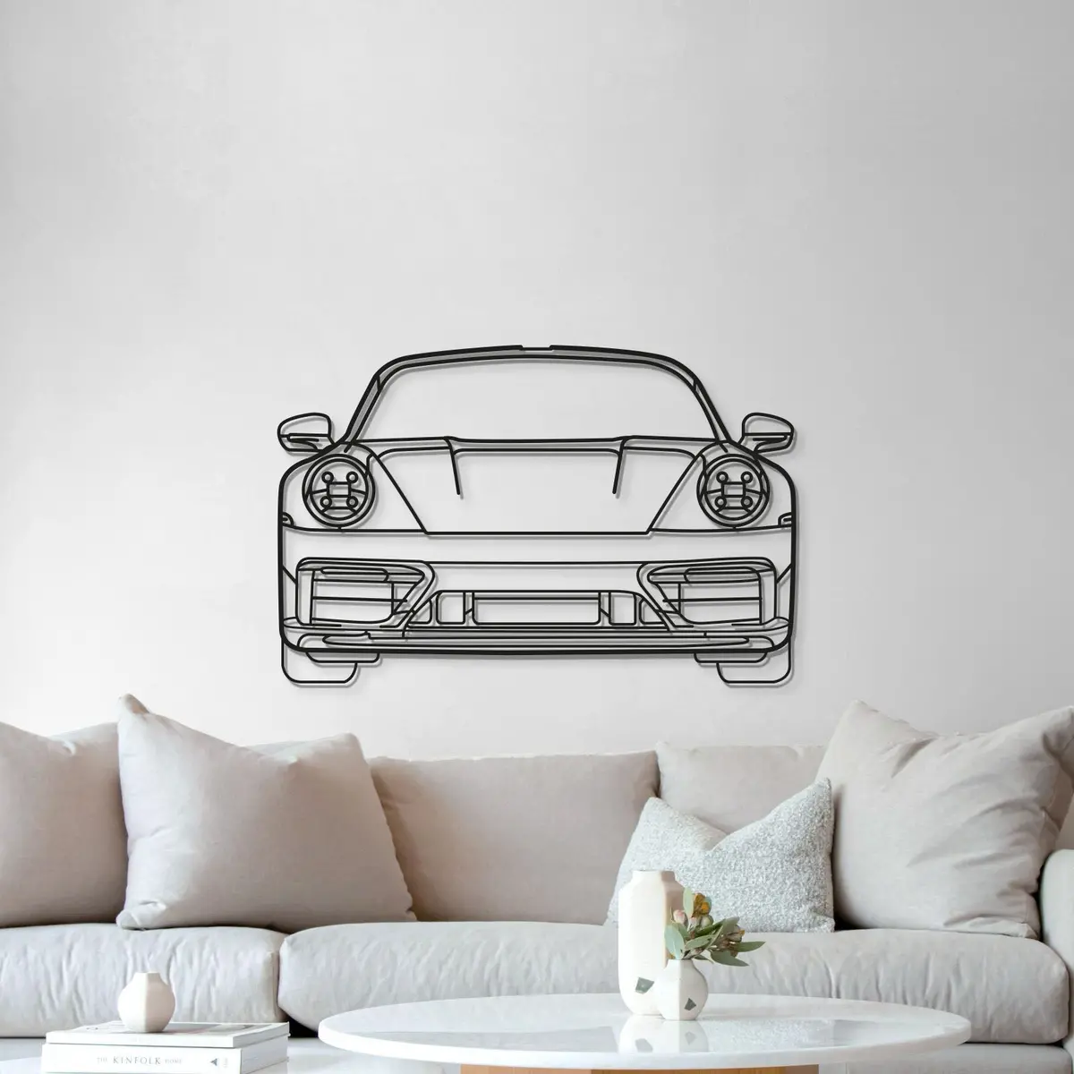 911 Model 992 Front View Metal Car Wall Art - Mt0865 5