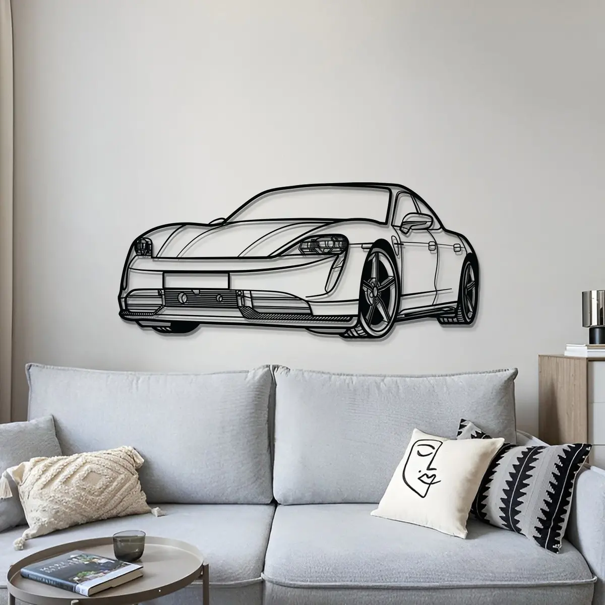 Taycan Perspective Metal Car Wall Art - Mt1133 4