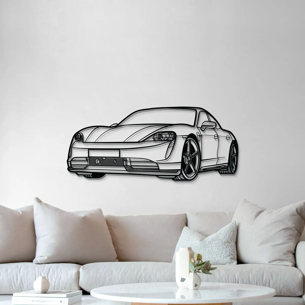 Taycan Perspective Metal Car Wall Art - Mt1133 5
