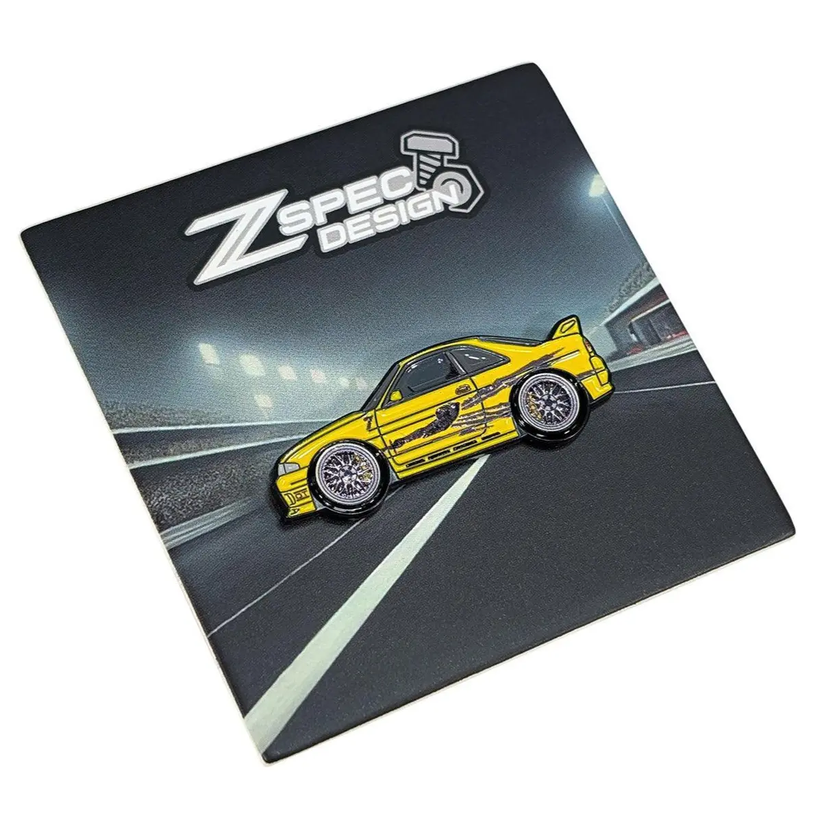 Zspec Collector Lapel / Hat Pin - Yellow S15 Skyline Tuner F&F-Style 1