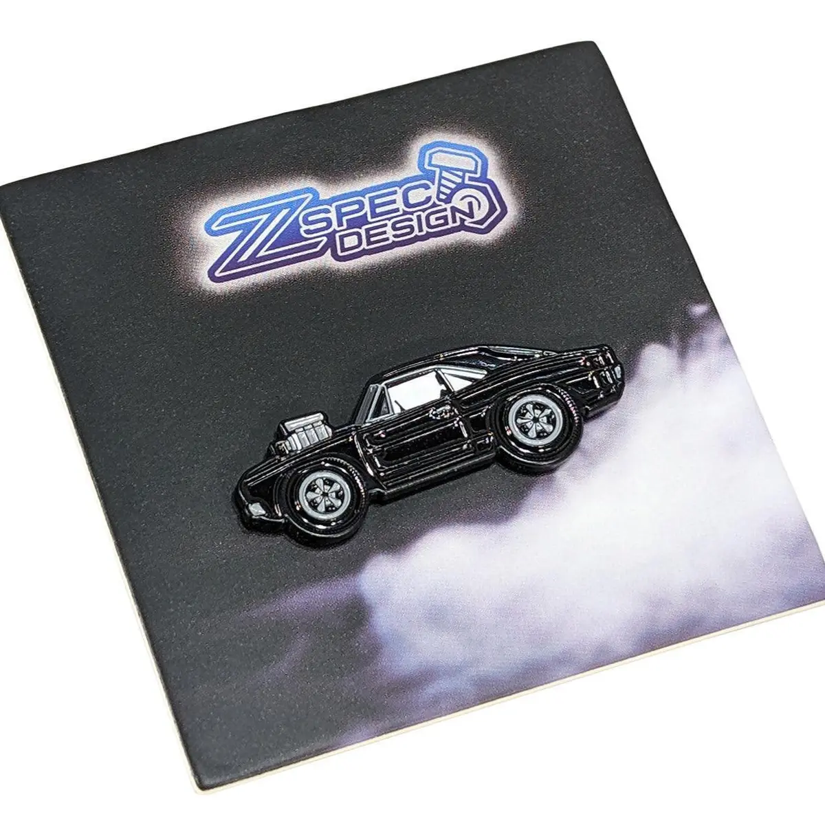 Zspec Collector Lapel / Hat Pin - Black Hotrod Charger 1