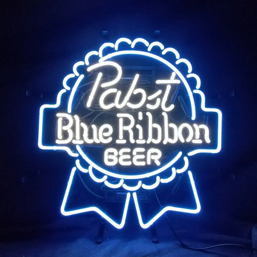 Pabst Blue Ribbon Beer Logo Neon Signs 1