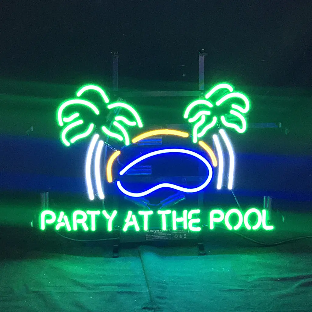 Party At The Pool Palm Tree Neon Signs 1