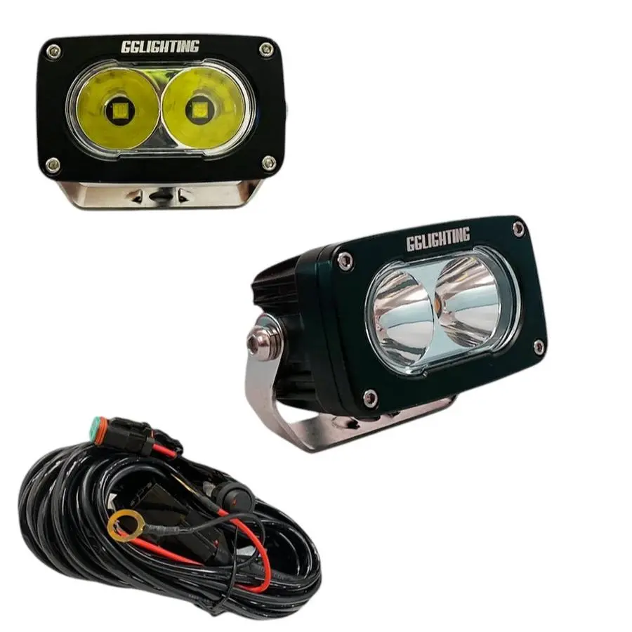 Gp10 Offroad Led Pod Bundle White With Free Wiring Harness 1