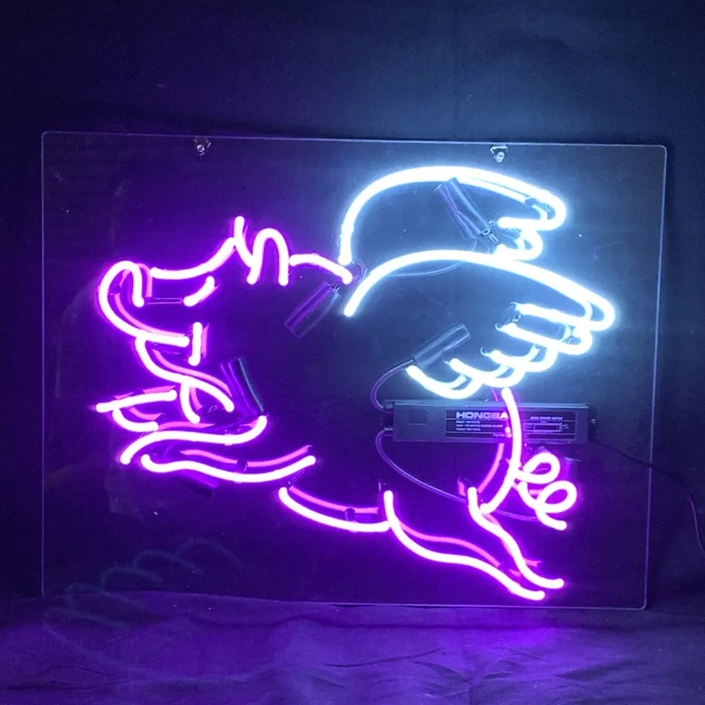 Purple Pig With Wings Neon Signs 1