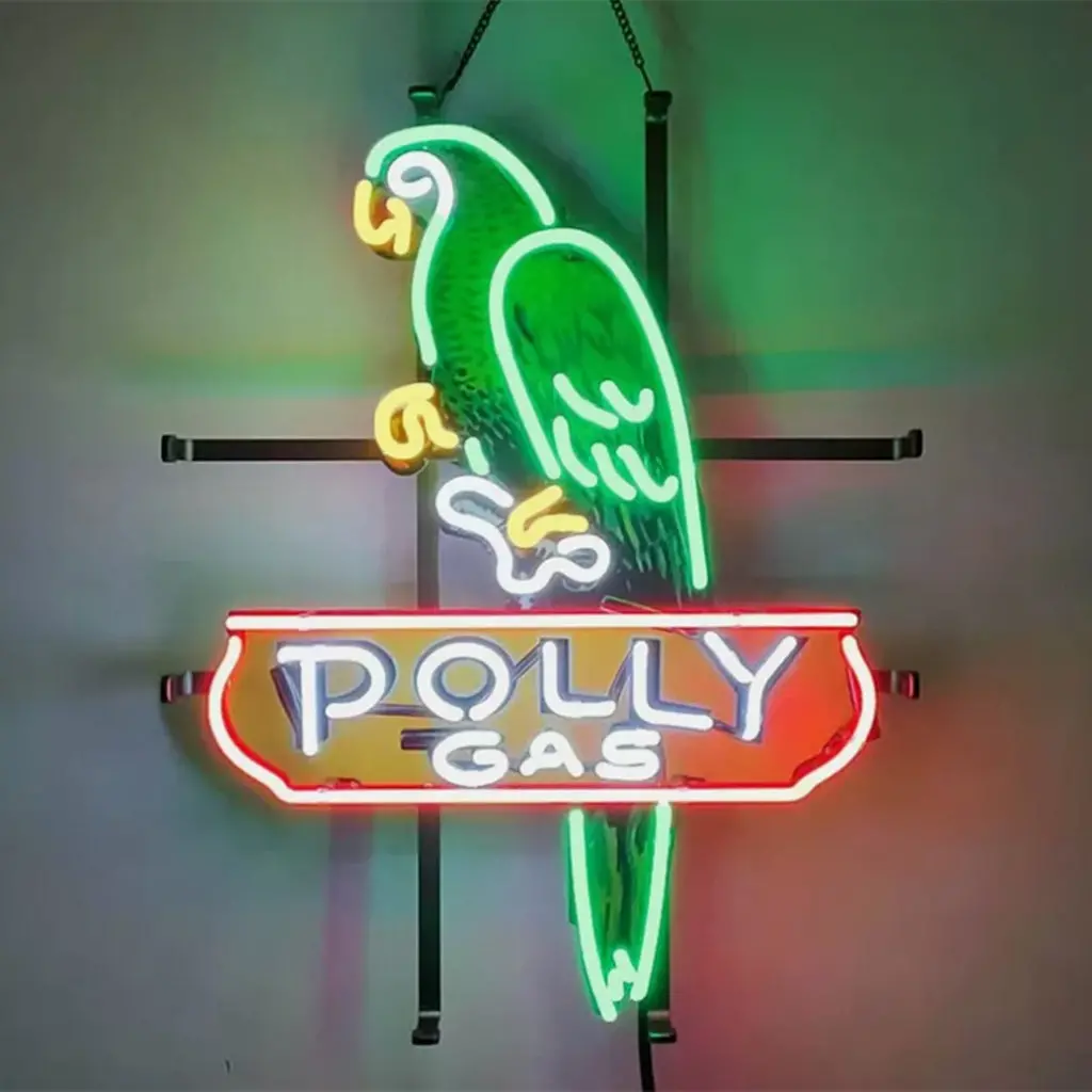 Parrot Polly Gas Gasoline Neon Signs 1
