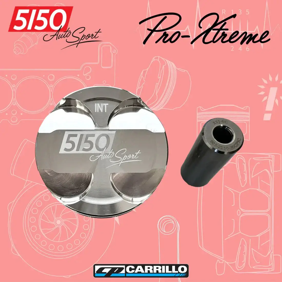 Cp Forged Piston Set, Bmw B48 Pro-Xtreme 1