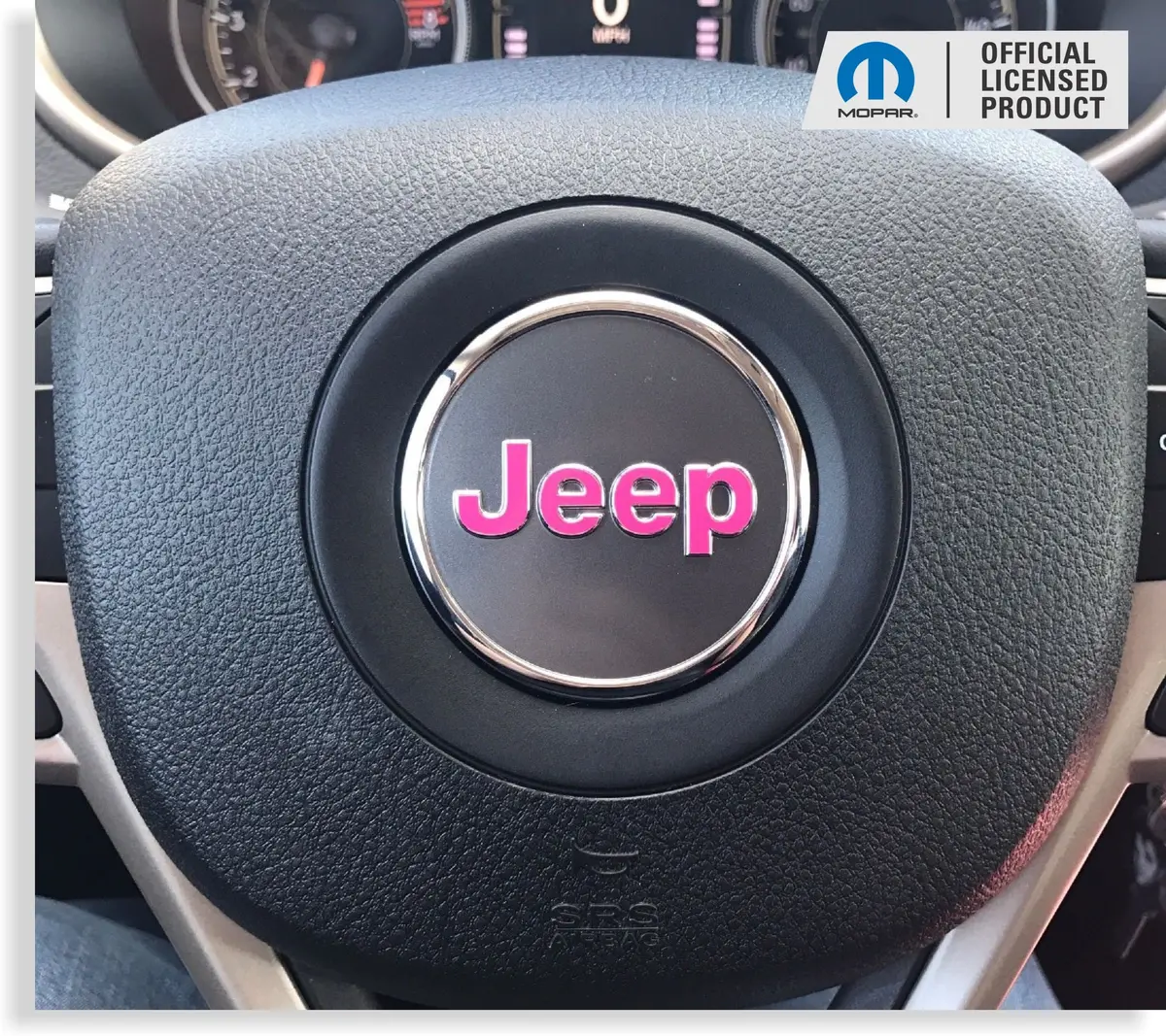 Steering Wheel Emblem Overlay Decal   - 14-23 Cherokee 1