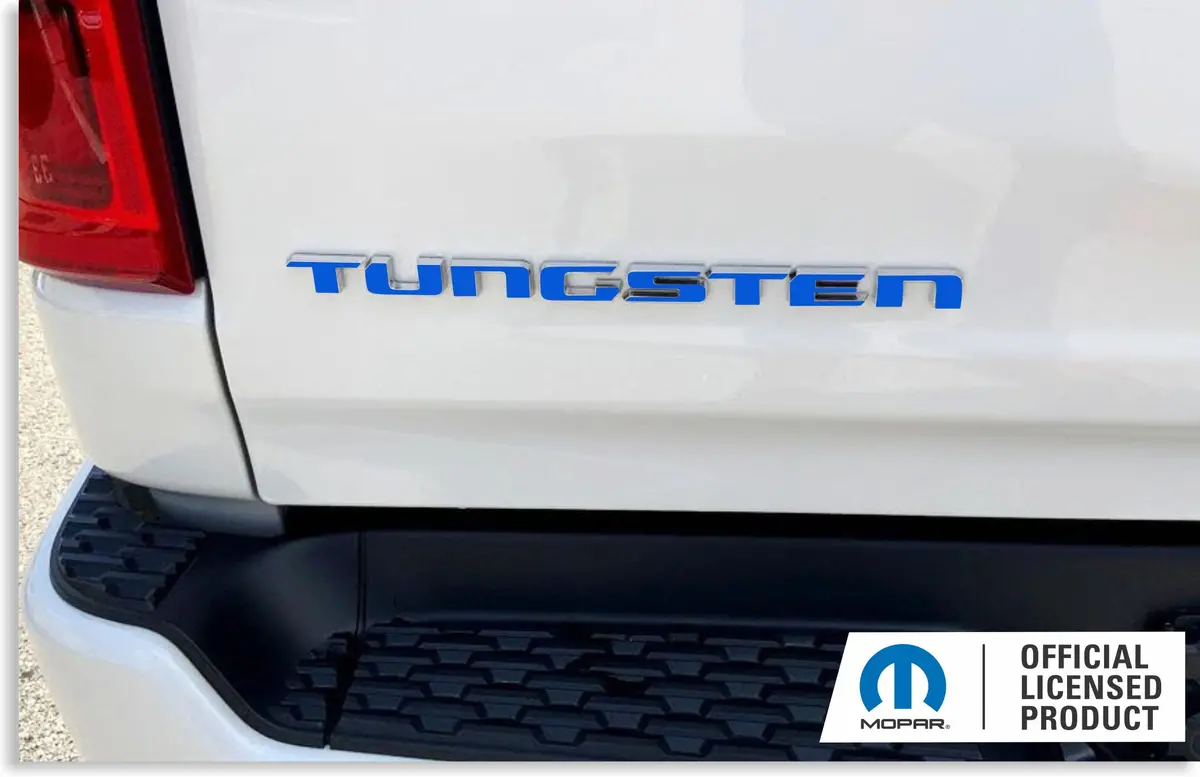 Tungsten Tailgate Emblem Overlay Decal - 2025-2026 Ram 1500 Tungsten 1