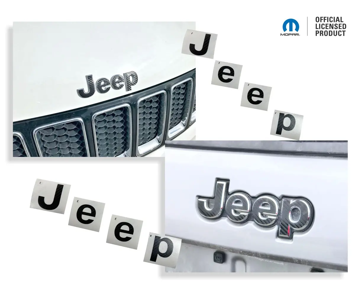 Jeep Emblem Overlay Decals   - 2014-2021 Grand Cherokee 1