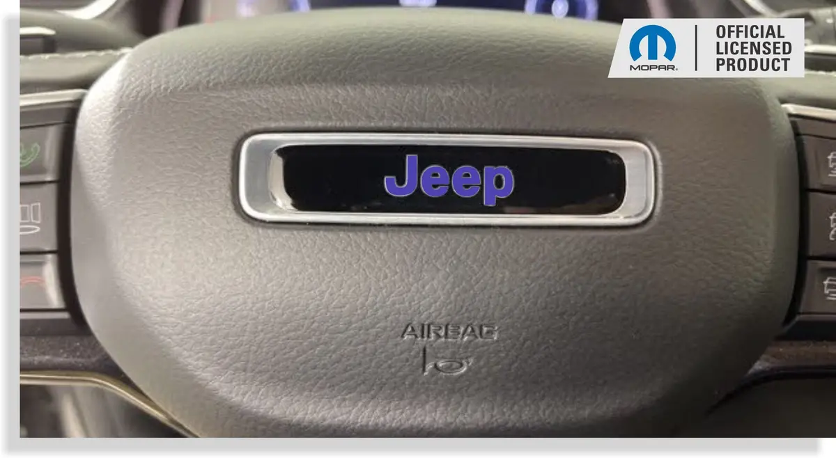 Steering Wheel Emblem Overlay Decal   - 2022-2025 Grand Cherokee 1