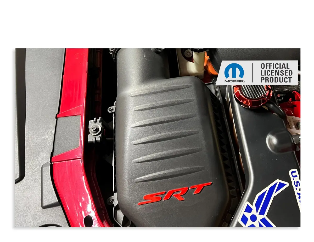 Srt  Airbox Lettering And Stripe Decals  - Challenger Srt Hellcat 1