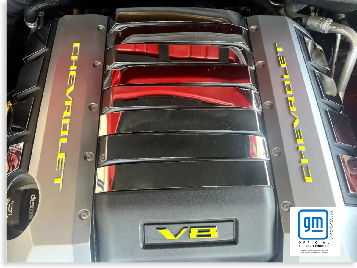Chevrolet Engine Cover Overlay Decals - 2010-2015 Camaro Ss 1