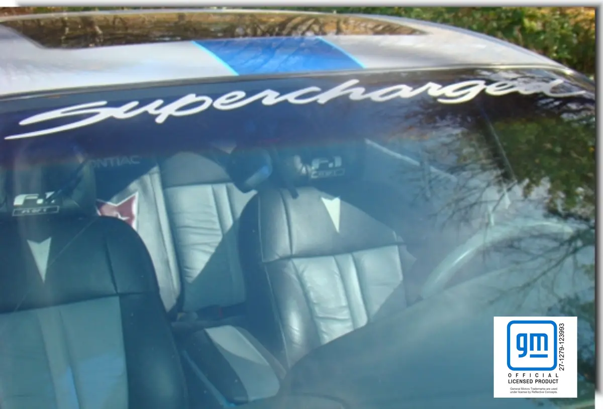 Supercharged Turbocharged Windshield Decal 1