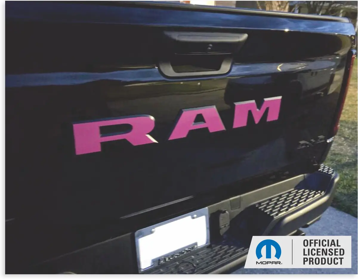 Ram Tailgate Emblem Overlay Decal   - 2019-2026 Ram 1500 Rebel 1