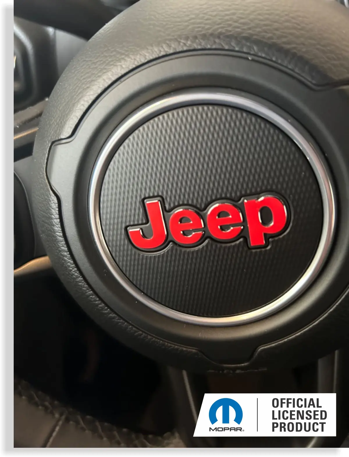 Jeep Steering Wheel Emblem Overlay Decal   - 18-26 Wrangler Jl 1