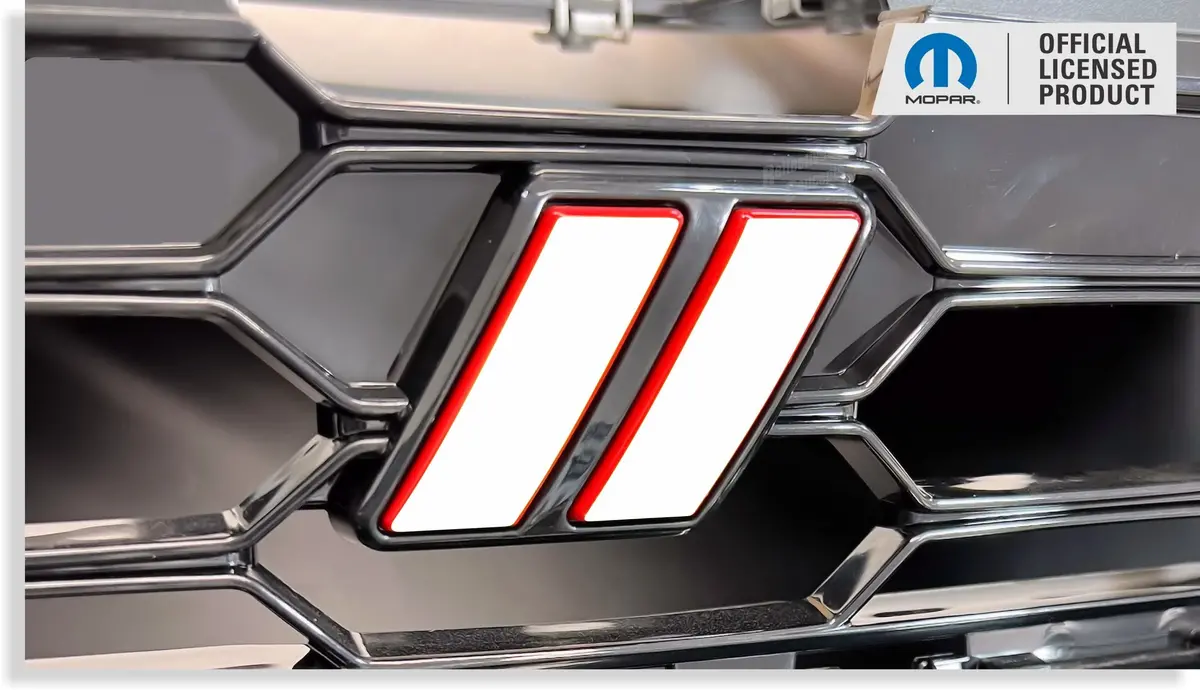 Hash Mark Grille Emblem Overlay Decal - 23-25 Hornet 1