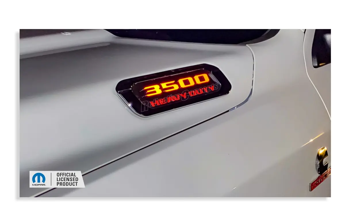 3500 Hood Emblem Number Overlay Decals - 2019-2026 Ram 3500 1