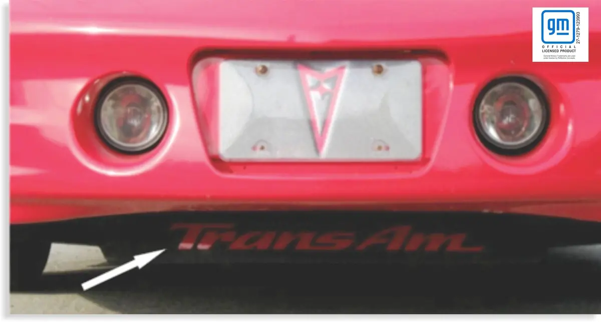 Air Deflector Decal - Trans Am 1