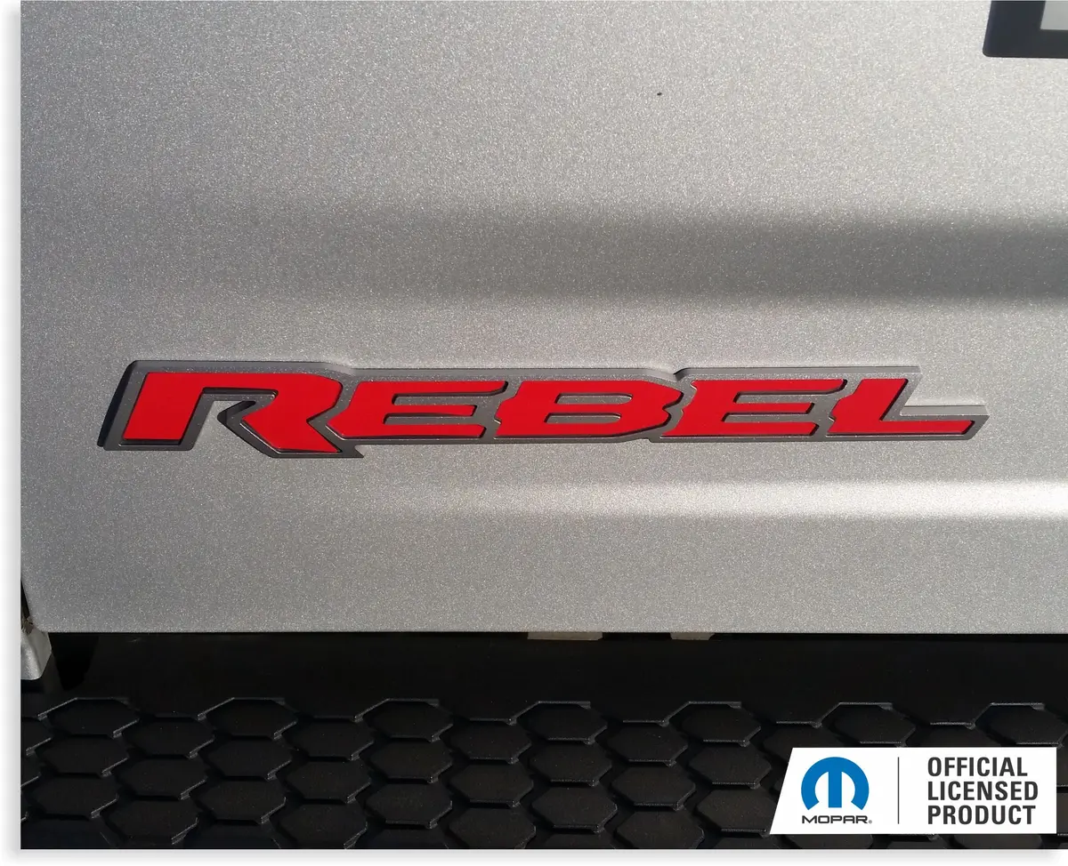 Rebel Tailgate Emblem Inlay Decal   - 2015-2018 Ram Rebel 1