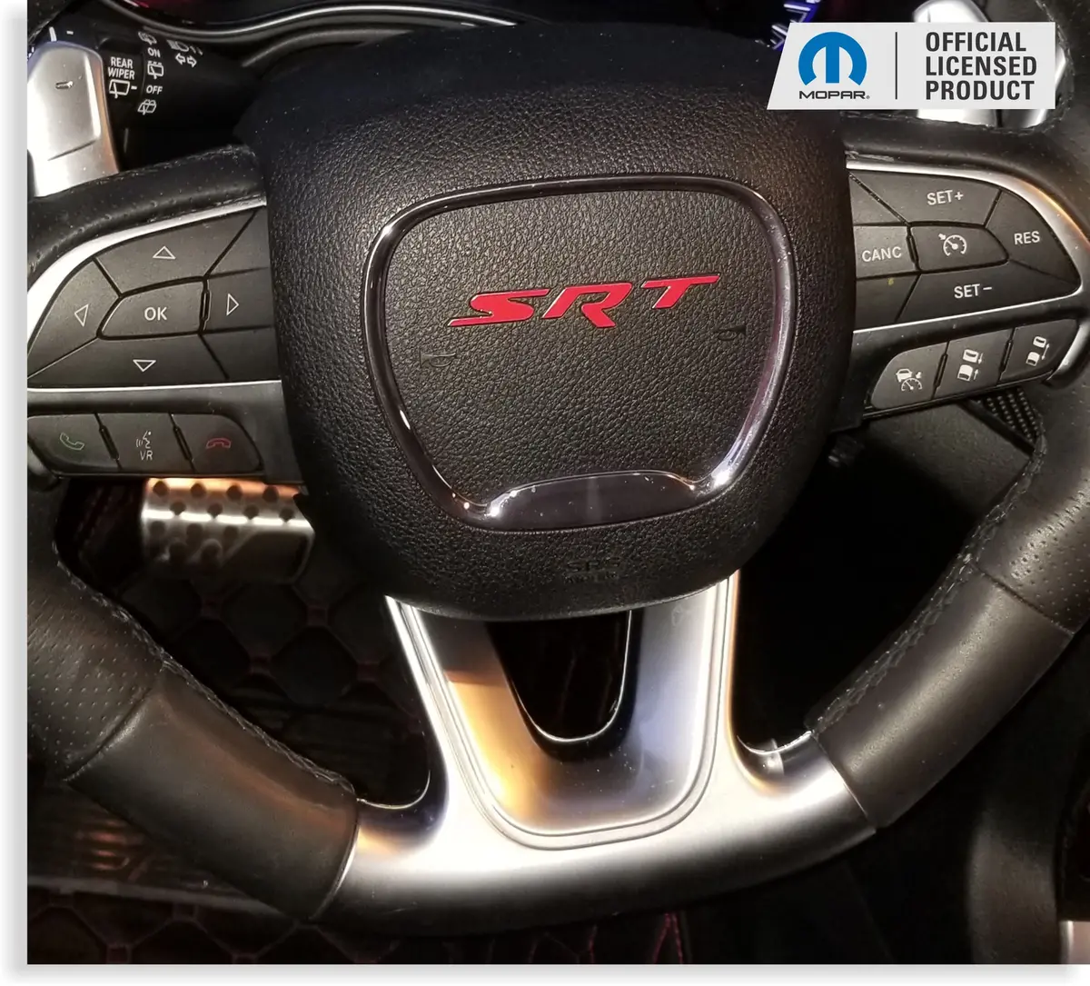 Srt Steering Wheel Emblem Overlay Decal   - 14-21 Grand Cherokee Srt 1